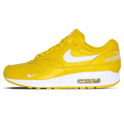 Nike x Supreme Air Max 1 '87 SP 'Speed Yellow' — UK 3 | EU 35.5 | US 3.5 — Front View