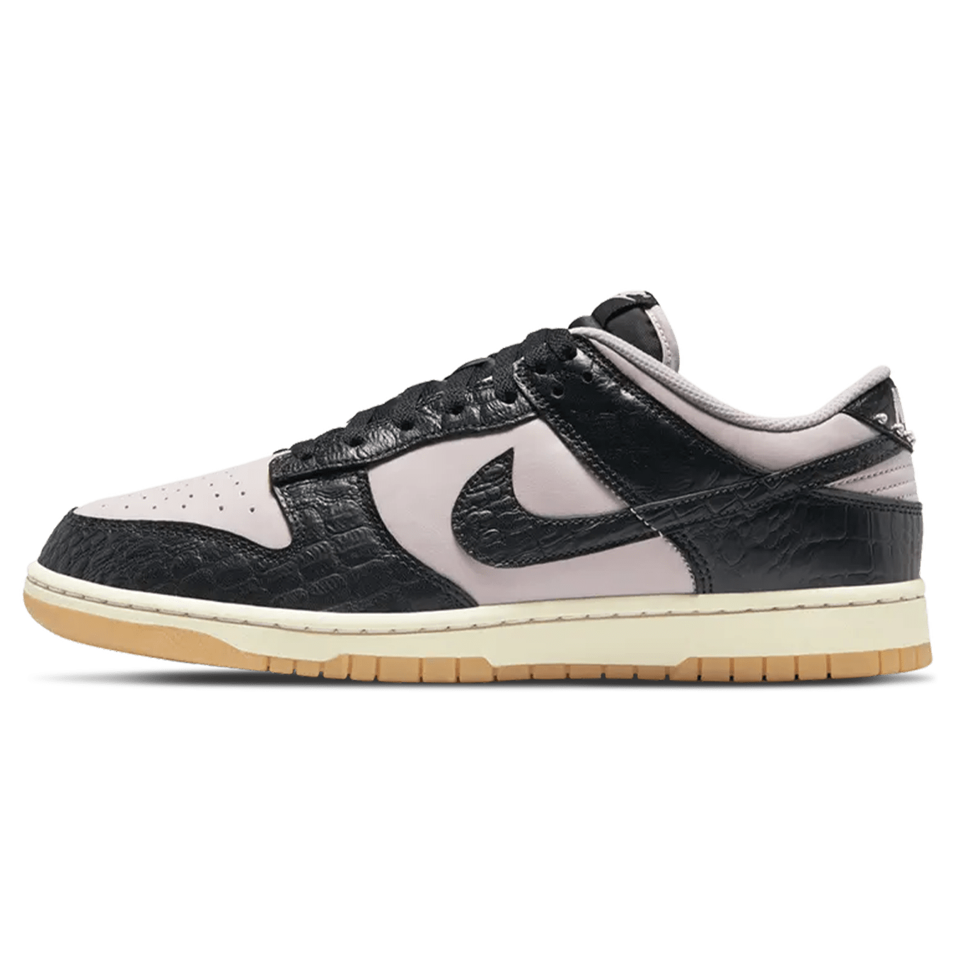 Nike Dunk Low 'Black Platinum Violet Croc' — UK 2.5 | EU 35.5 | US 5 — Front View
