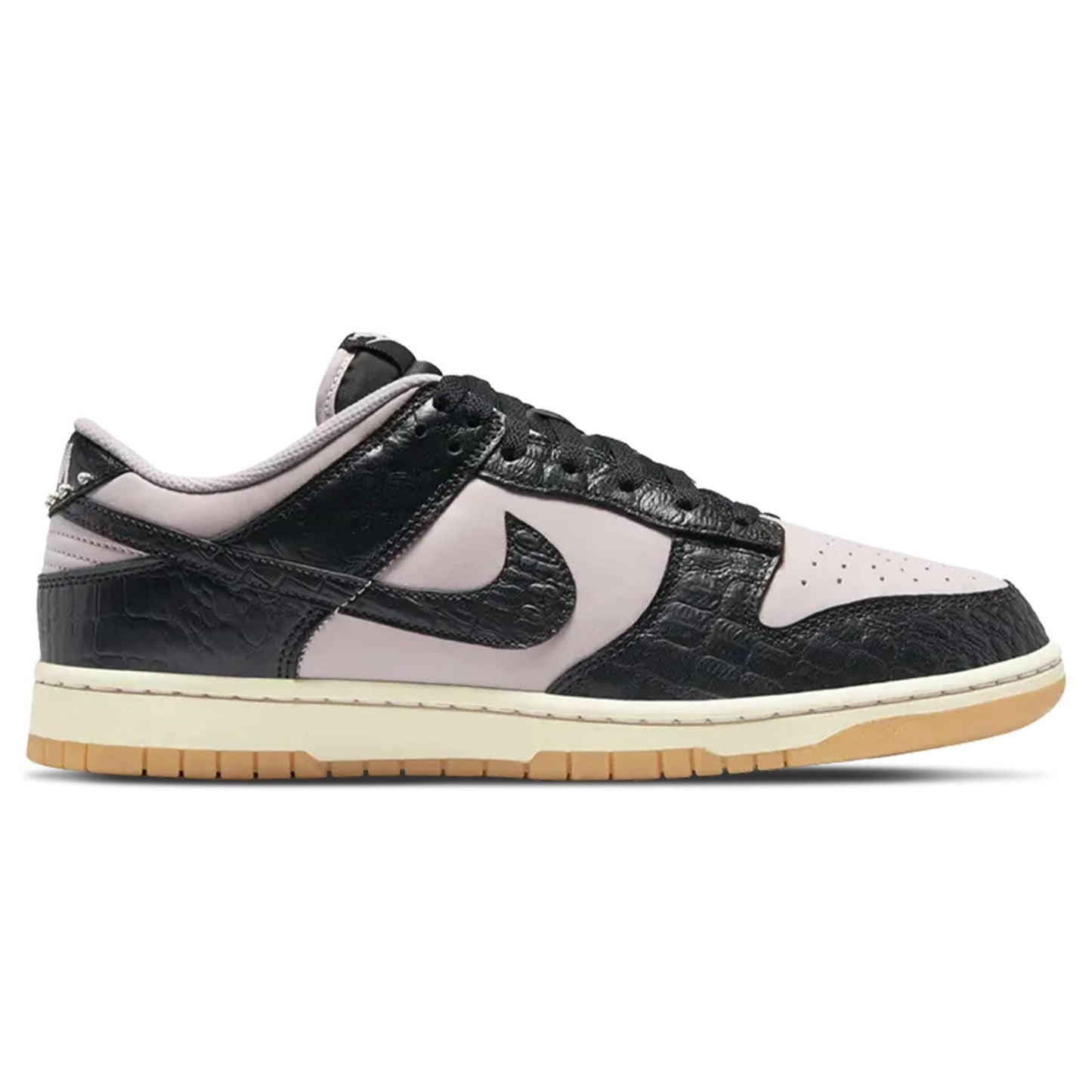 Nike Dunk Low 'Black Platinum Violet Croc' — UK 2.5 | EU 35.5 | US 5 — Side View