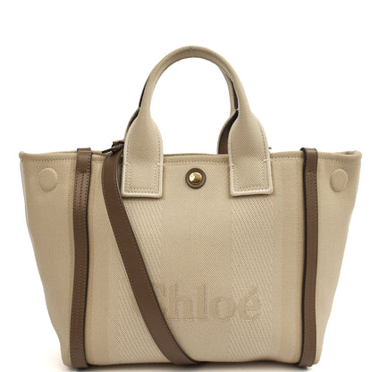 Chloe Tote Carry Small Tote in Neutral, Canvas — Alternate View 13