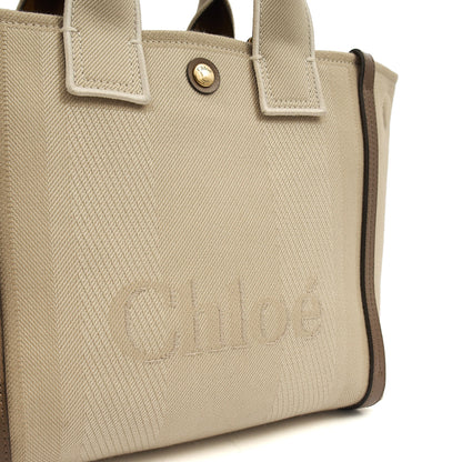 Chloe Tote Carry Small Tote in Neutral, Canvas — Alternate View 8