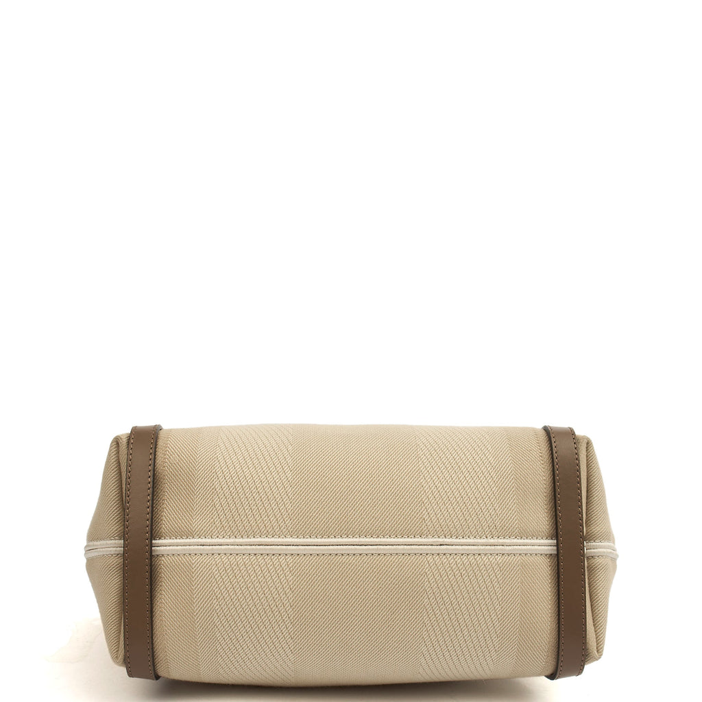 Chloe Tote Carry Small Tote in Neutral, Canvas — Detail View