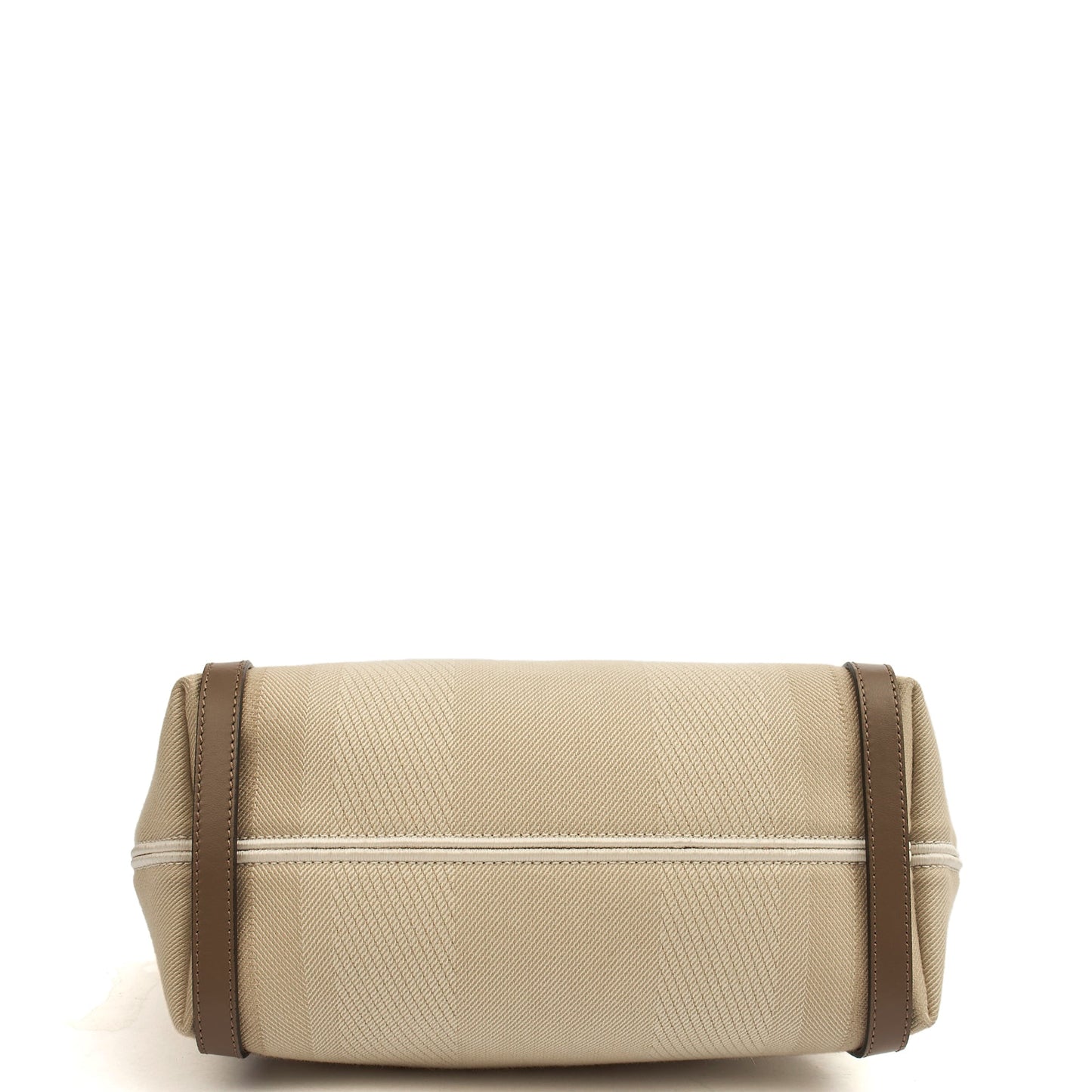 Chloe Tote Carry Small Tote in Neutral, Canvas — Detail View