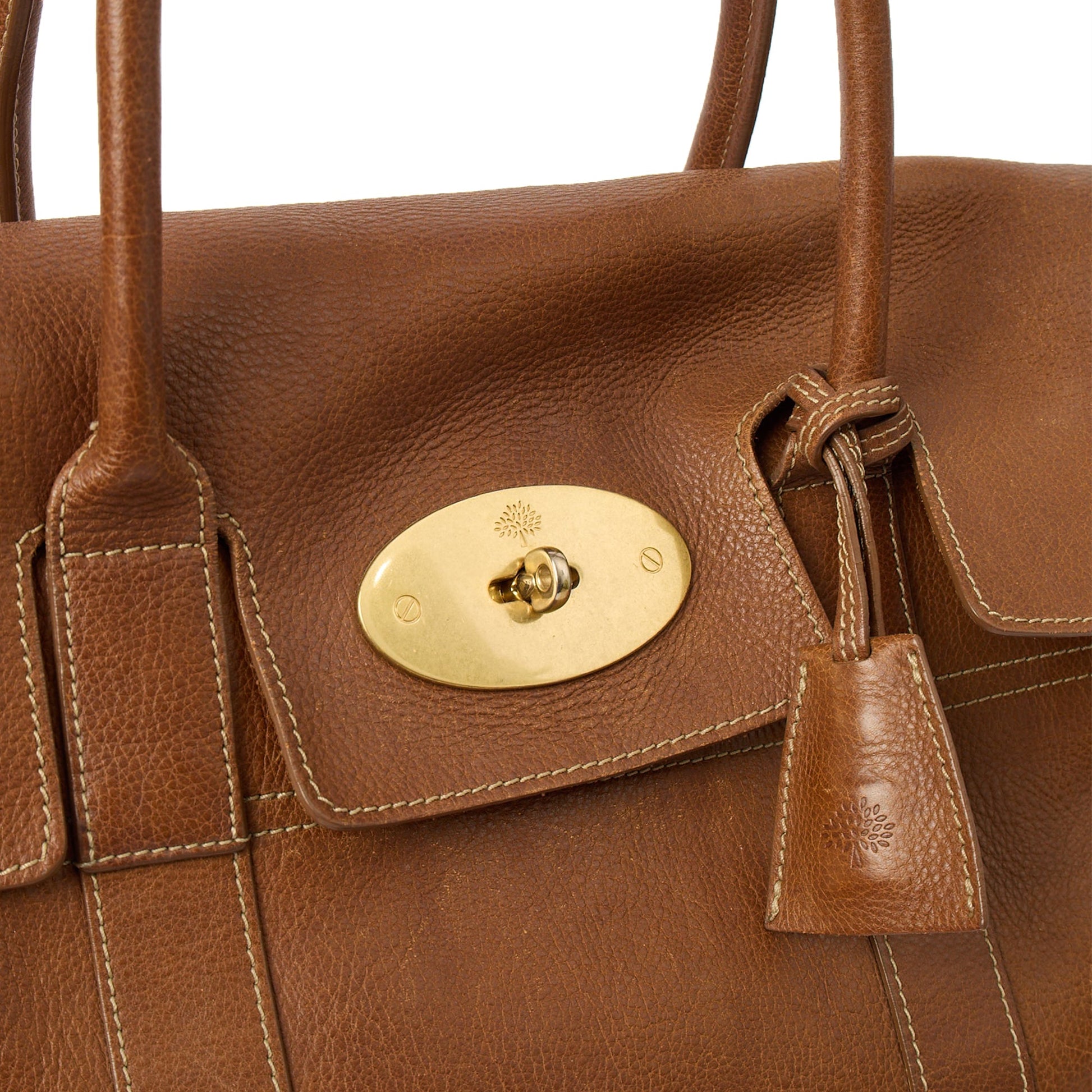 Mulberry Top Handle Bayswater Heritage in Brown, Calfskin Leather — Side View