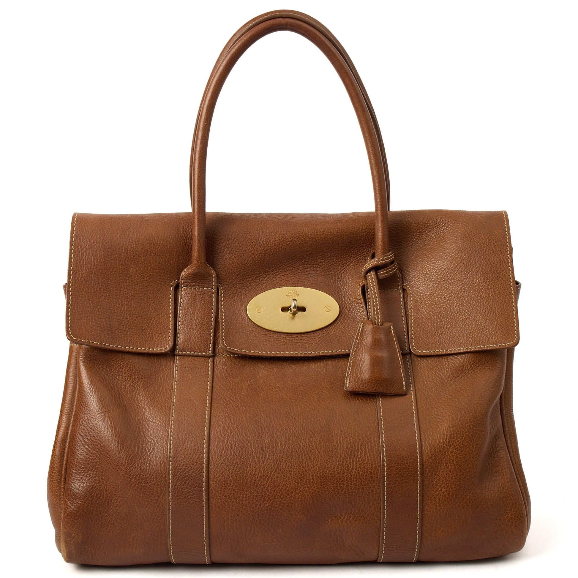 Mulberry Top Handle Bayswater Heritage in Brown, Calfskin Leather — Front View