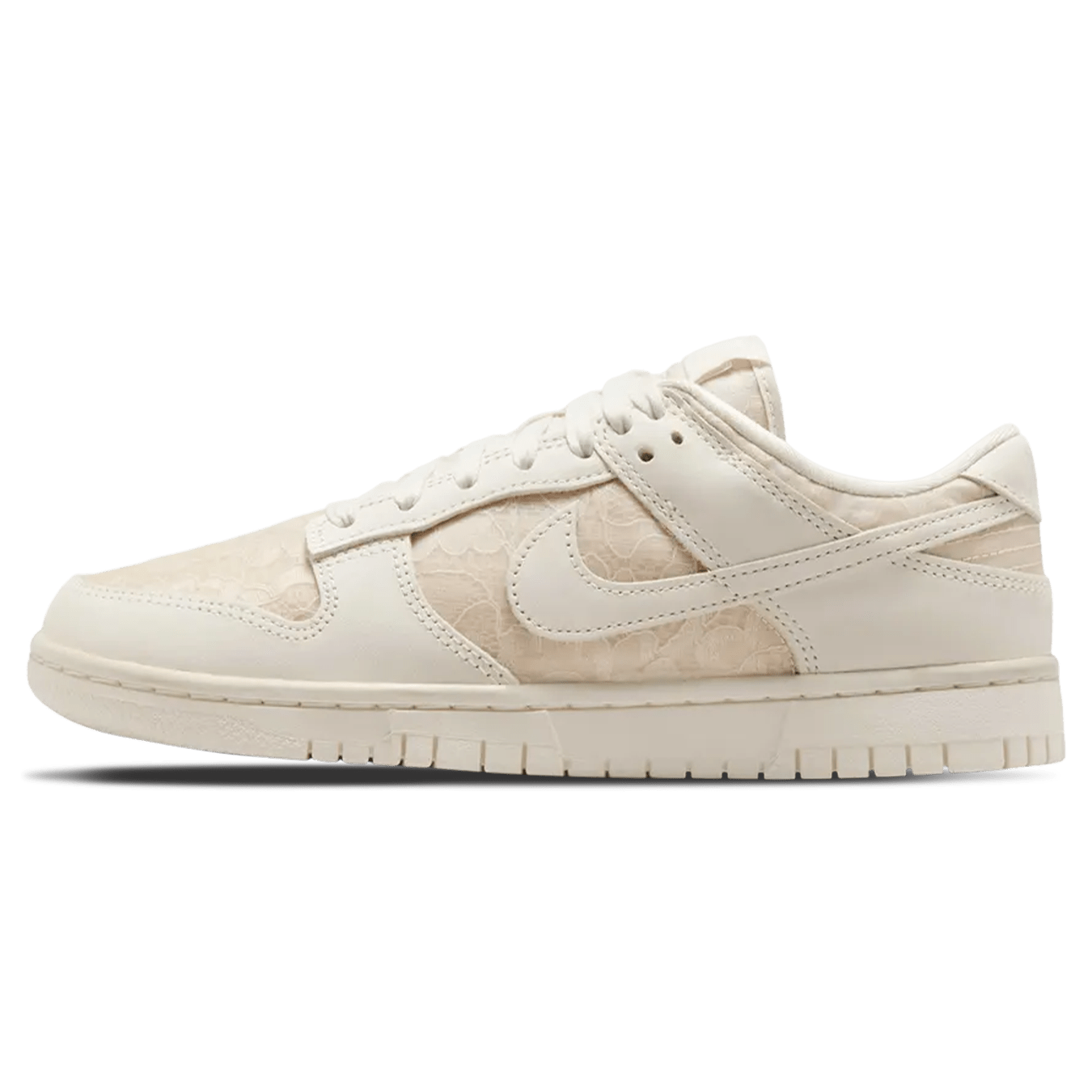 Nike Dunk Low Wmns 'Lace Pack - Soft Pearl' — UK 2.5 | EU 35.5 | US 5 — Front View
