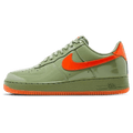 Nike Air Force 1 Low '07 Premium 'Oil Green Safety Orange' — UK 3 | EU 35.5 | US 3.5 — Front View