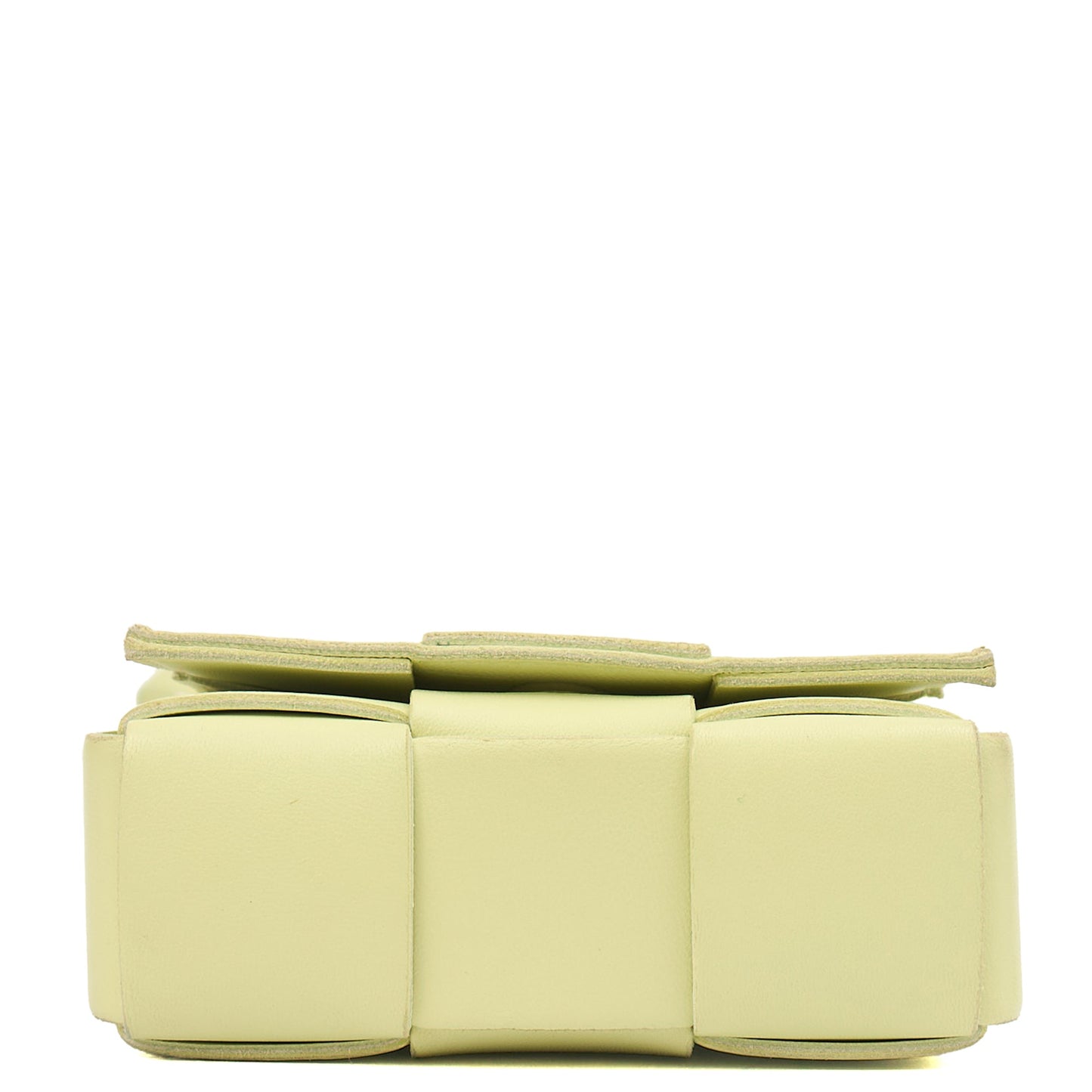 Bottega Veneta Cross Body Cassette - Mini in Green, Intrecciato Nappa — Top View