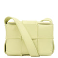 Bottega Veneta Cross Body Cassette - Mini in Green, Intrecciato Nappa — Front View