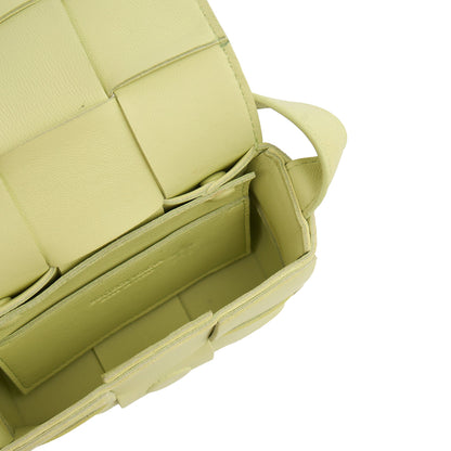 Bottega Veneta Cross Body Cassette - Mini in Green, Intrecciato Nappa — Detail View