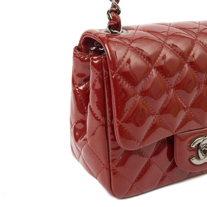 Chanel Cross Body Classic - Mini (Square) in Red, Patent Leather — Alternate View 8