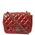 Chanel Cross Body Classic - Mini (Square) in Red, Patent Leather — Front View