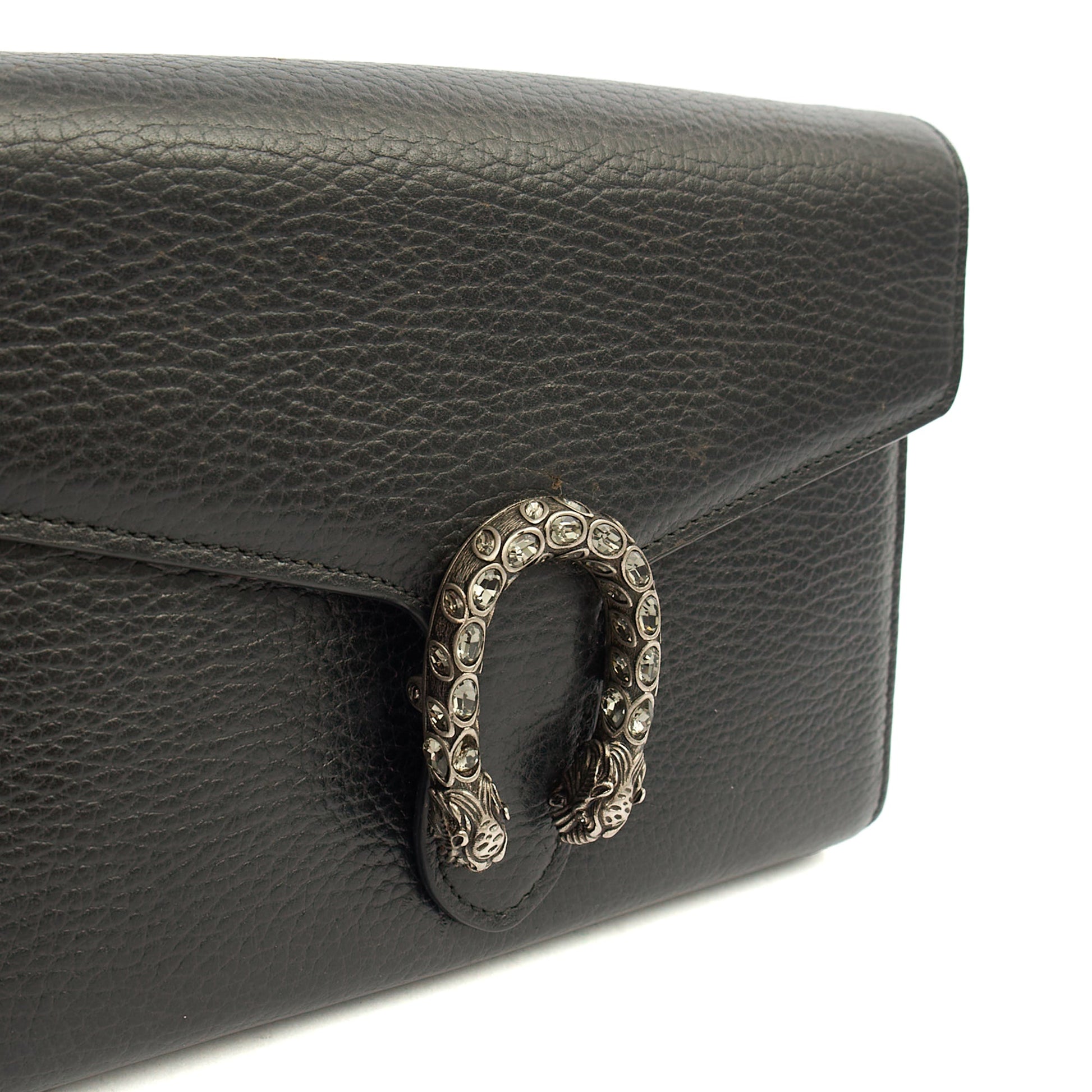 Gucci Cross Body Dionysus Chain Wallet in Black, Leather — Lifestyle View