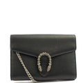 Gucci Cross Body Dionysus Chain Wallet in Black, Leather — Front View