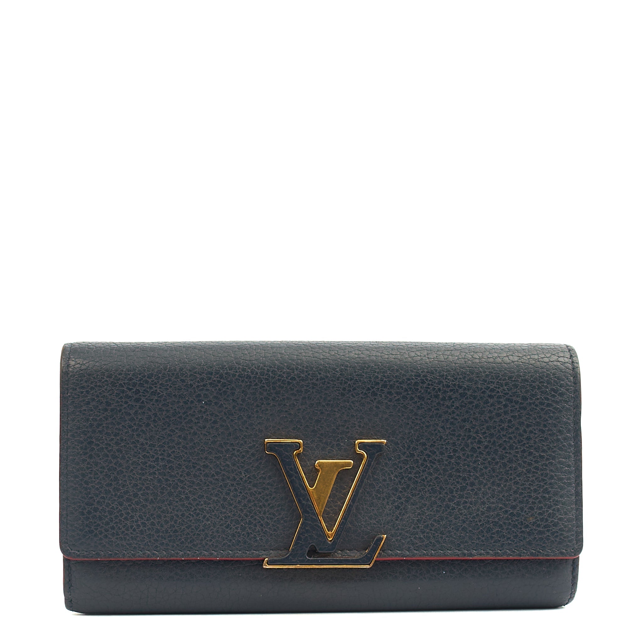 Louis Vuitton Wallet Capucines Wallet  in Navy, Calfskin Leather — Alternate View 8