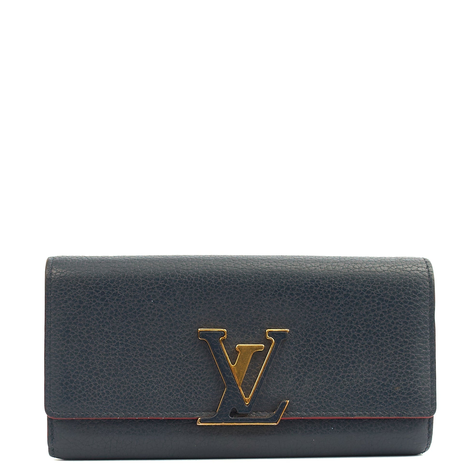 Louis Vuitton Wallet Capucines Wallet  in Navy, Calfskin Leather — Alternate View 15