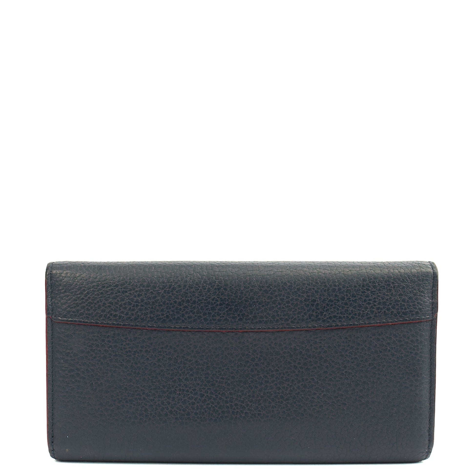 Louis Vuitton Wallet Capucines Wallet  in Navy, Calfskin Leather — Back View