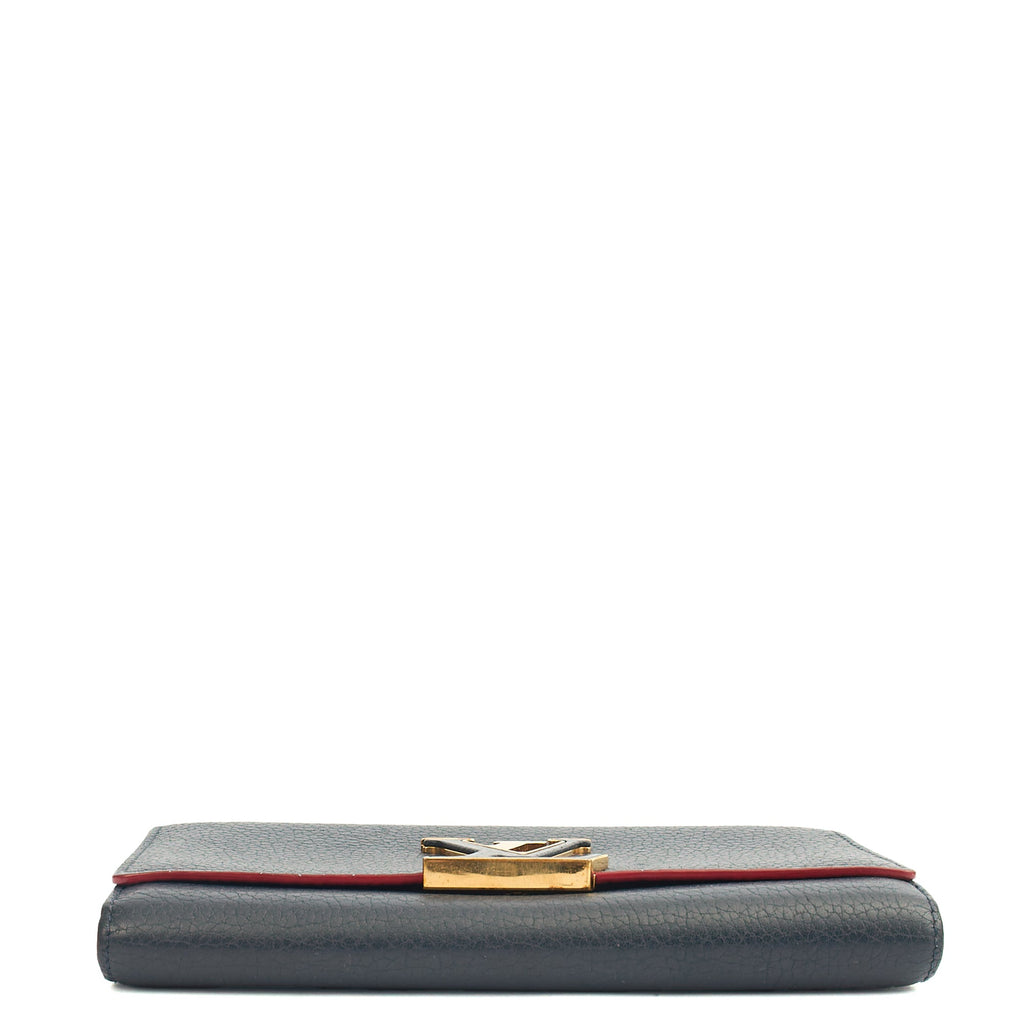 Louis Vuitton Wallet Capucines Wallet  in Navy, Calfskin Leather — Top View
