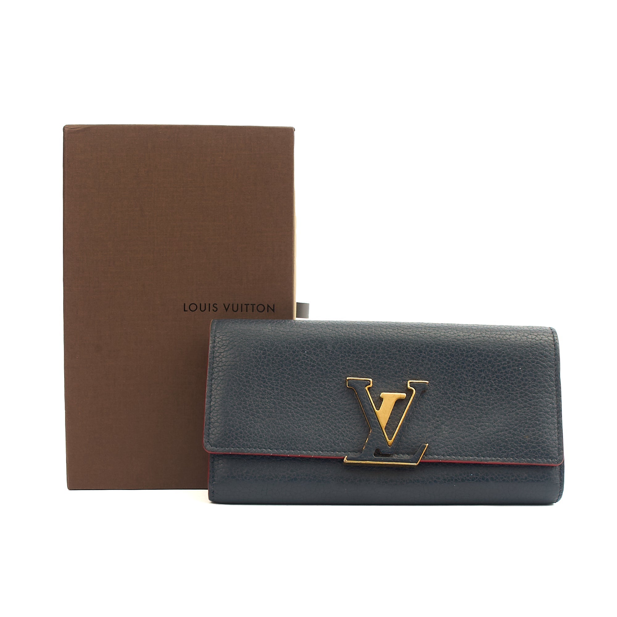Louis Vuitton Wallet Capucines Wallet  in Navy, Calfskin Leather — Alternate View 20