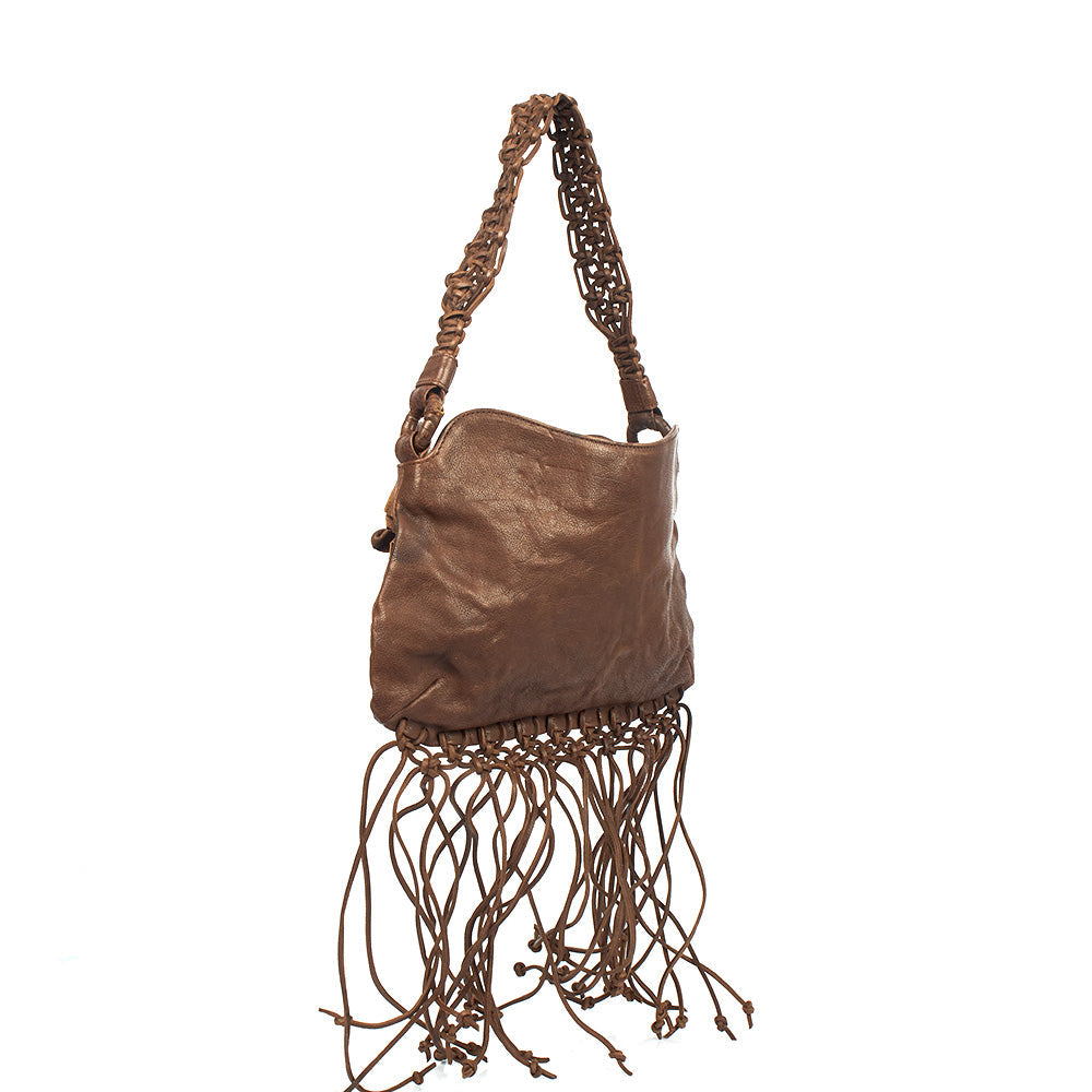 Valentino Shoulder Bag Shoulder Bag in Brown, Calfskin — Side View