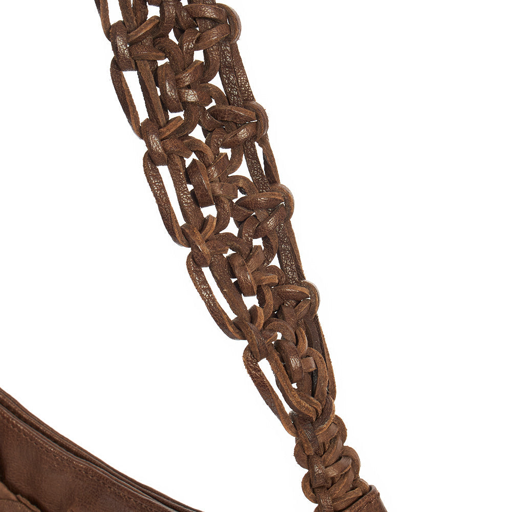 Valentino Shoulder Bag Shoulder Bag in Brown, Calfskin — Top View