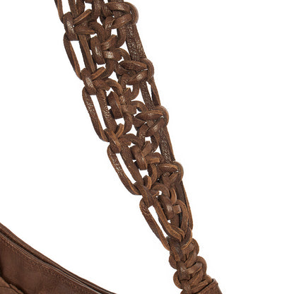 Valentino Shoulder Bag Shoulder Bag in Brown, Calfskin — Top View