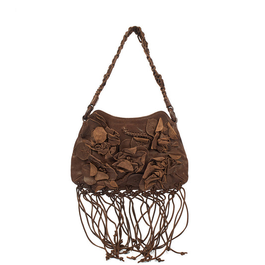 Valentino Shoulder Bag Shoulder Bag in Brown, Calfskin — Front View