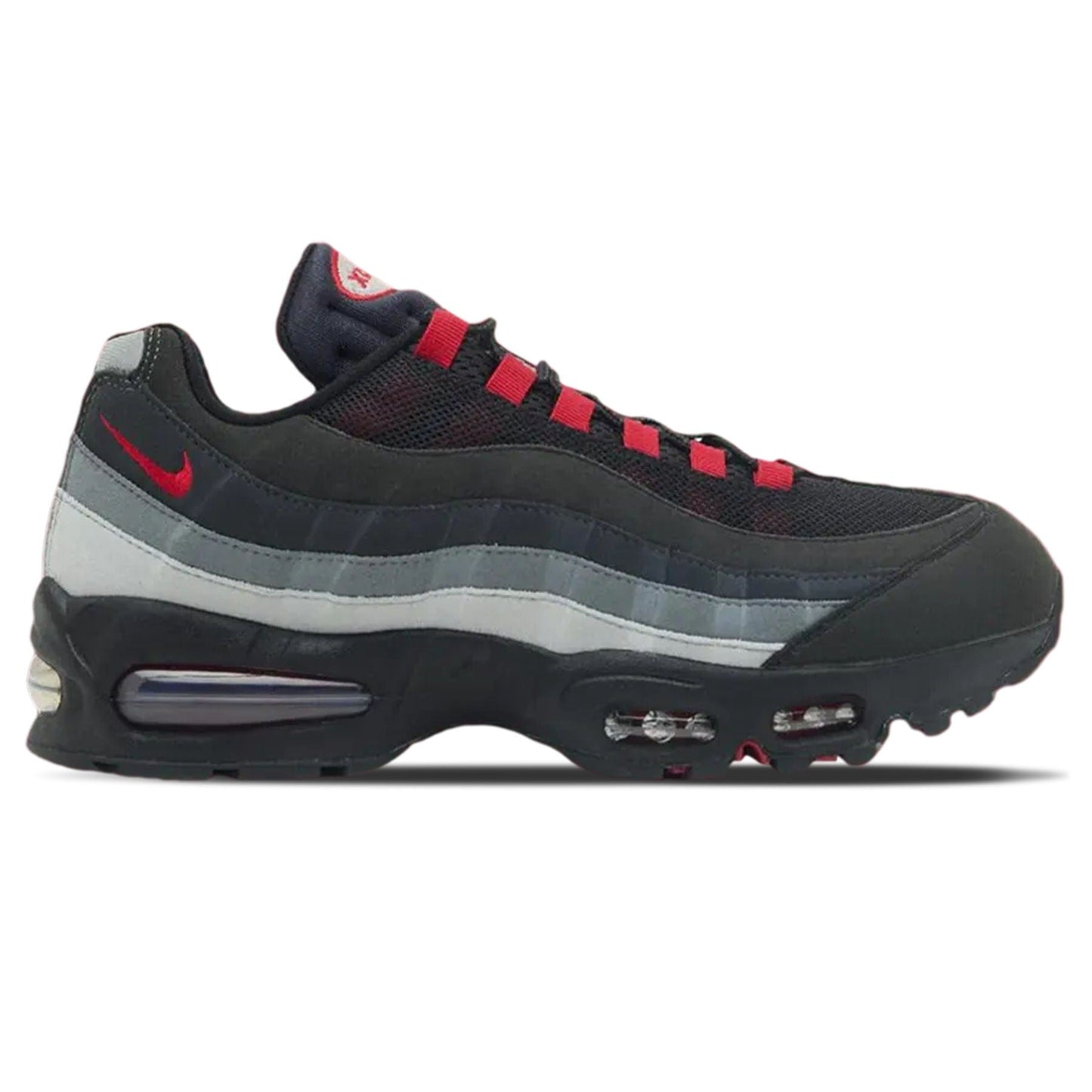 Liverpool F.C. x Nike Air Max 95 OG 'Black Gym Red' — UK 3 | EU 35.5 | US 3.5 — Side View