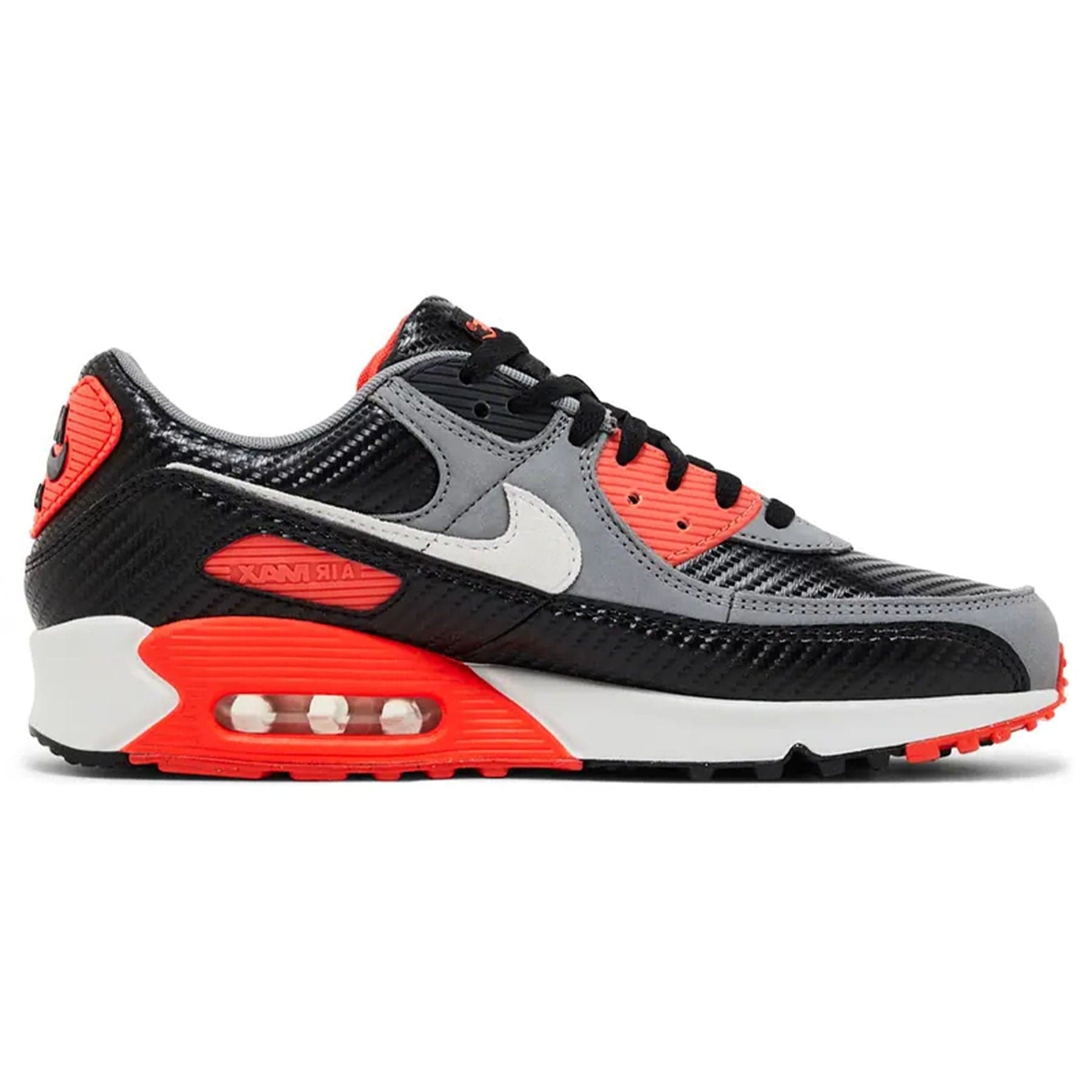 Nike Air Max 90 Premium 'Carbon Fiber Infrared' — UK 3 | EU 35.5 | US 3.5 — Side View