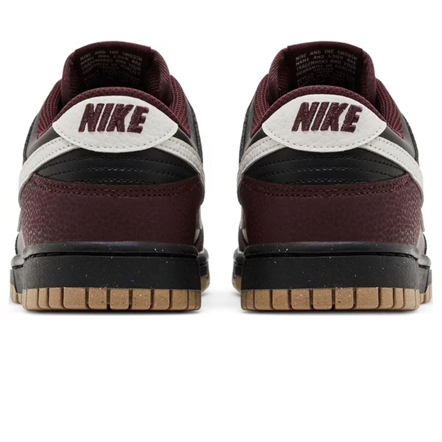 Nike Dunk Low Next Nature Wmns 'Burgundy Crush Black' — UK 2.5 | EU 35.5 | US 5 — Back View
