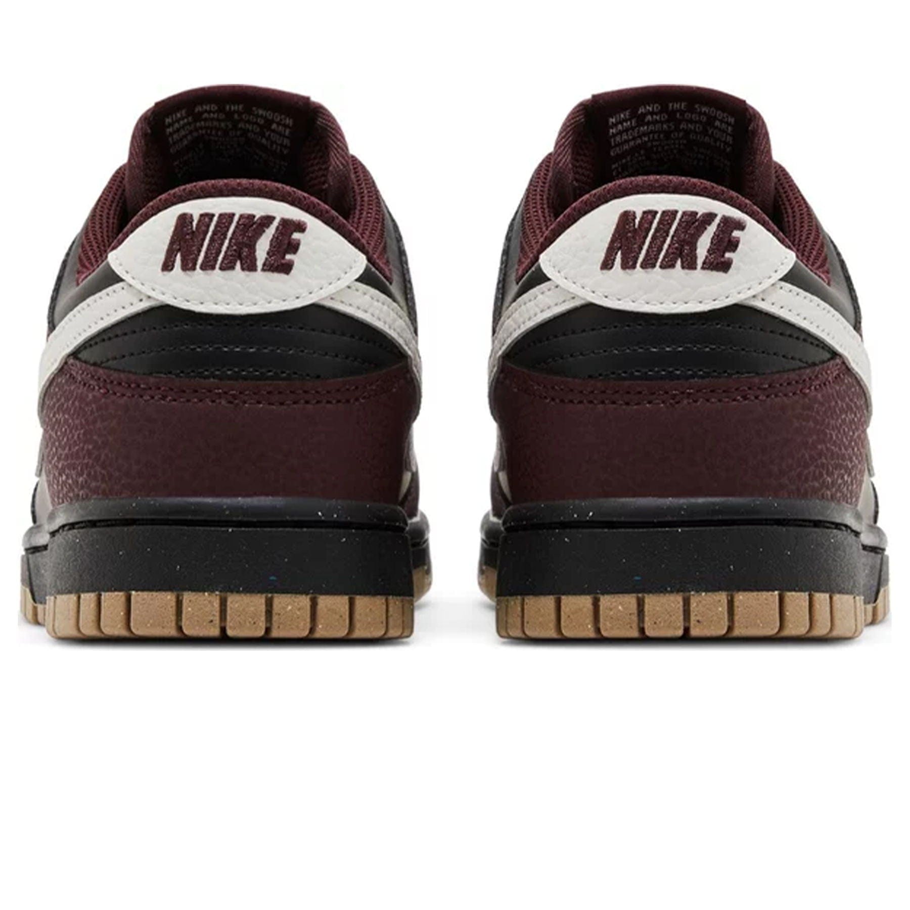 Nike Dunk Low Next Nature Wmns 'Burgundy Crush Black' — UK 2.5 | EU 35.5 | US 5 — Back View