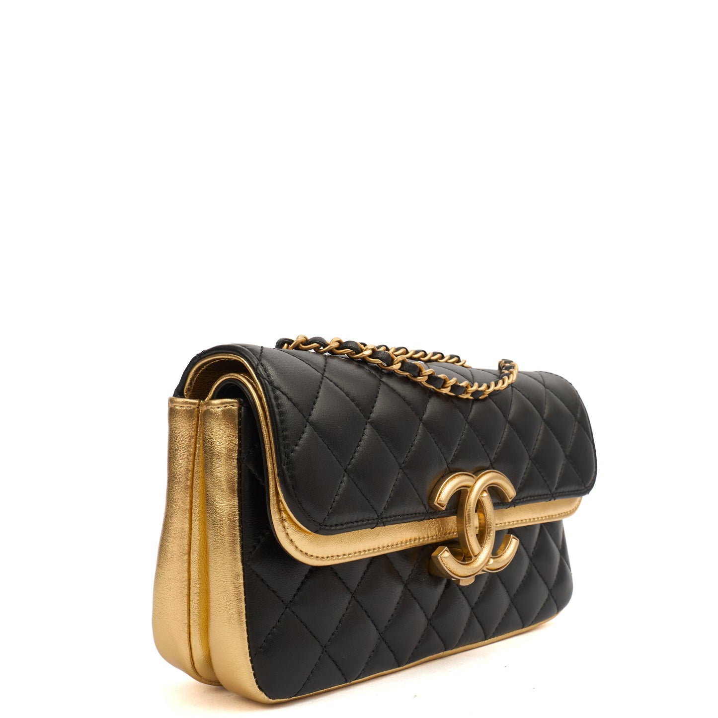 Chanel Cross Body Timeless Shoulder Bag in Black, Calfskin Leather — Alternate View 10
