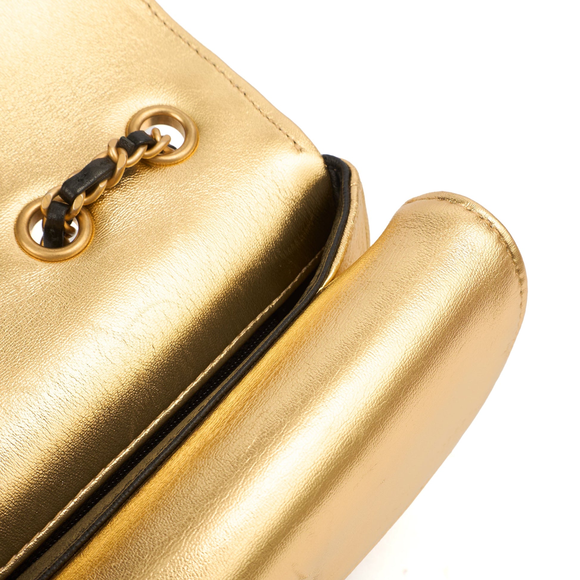 Chanel Cross Body Timeless Shoulder Bag in Black, Calfskin Leather — Detail View