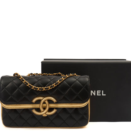 Chanel Cross Body Timeless Shoulder Bag in Black, Calfskin Leather — Alternate View 22