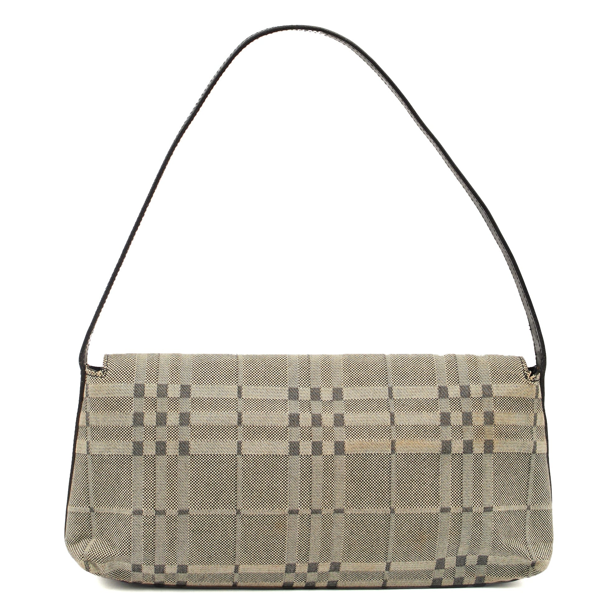 Burberry Shoulder Bag Shoulder Bag in Black, Leather — Back View