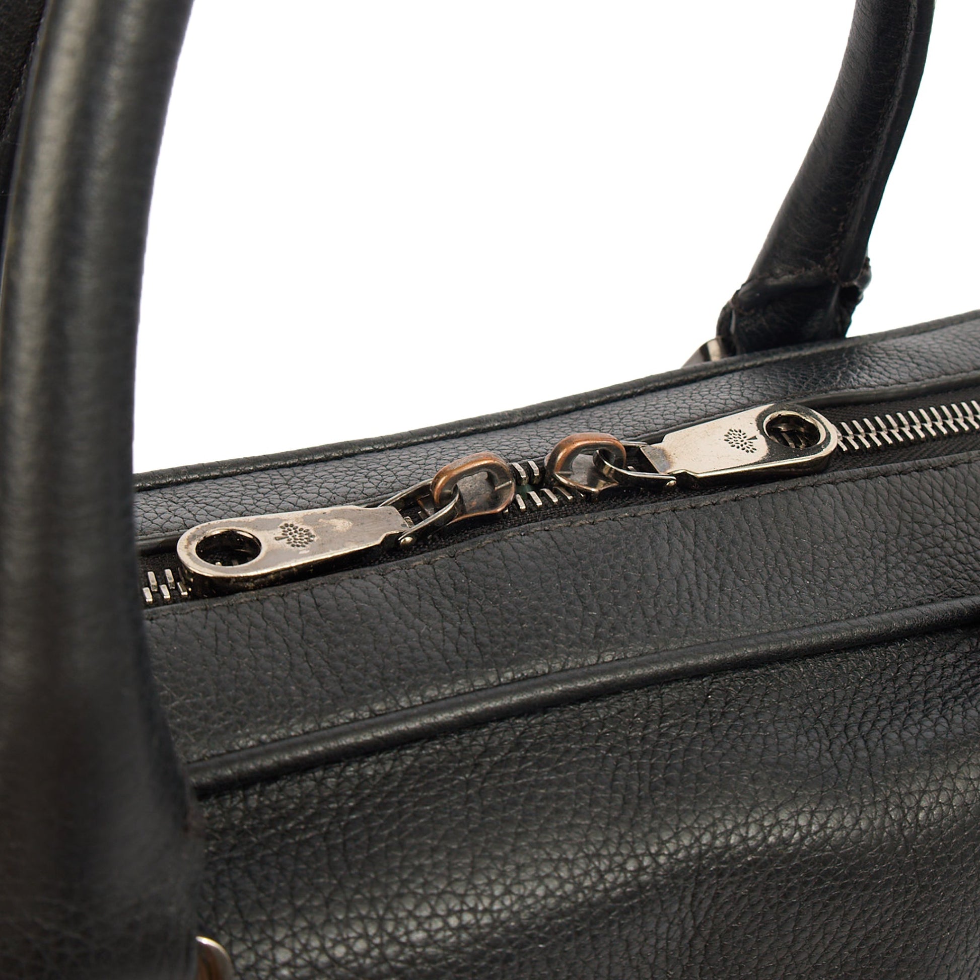 Mulberry Top Handle Briefcase in Black, Leather — Lifestyle View