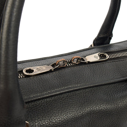 Mulberry Top Handle Briefcase in Black, Leather — Lifestyle View