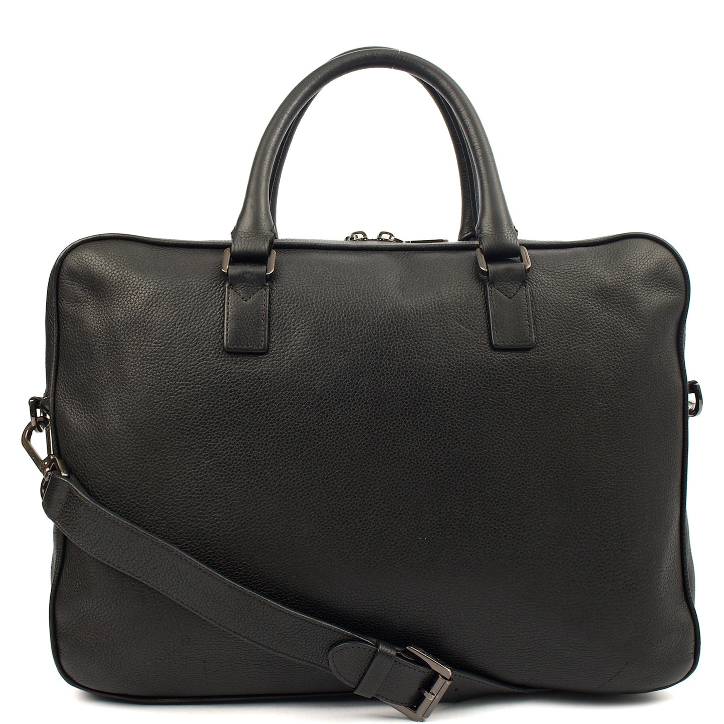 Mulberry Top Handle Briefcase in Black, Leather — Top View