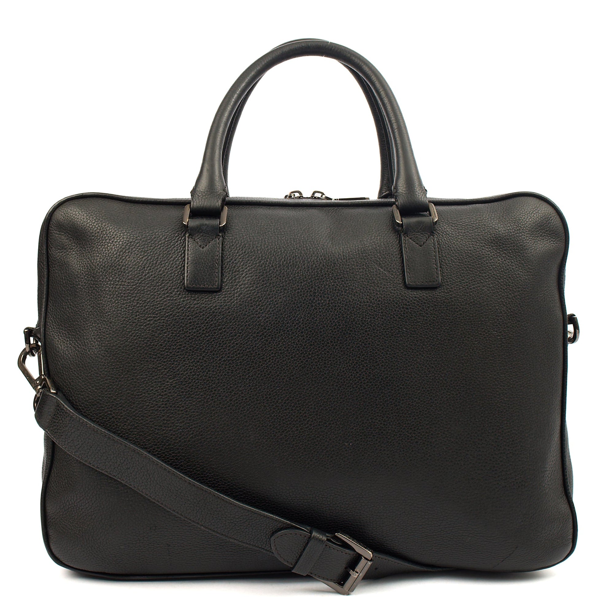 Mulberry Top Handle Briefcase in Black, Leather — Top View