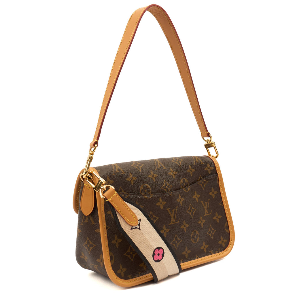 Louis Vuitton Cross Body Diane Satchel in Monogram, Canvas — Back View