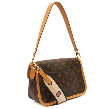 Louis Vuitton Cross Body Diane Satchel in Monogram, Canvas — Back View