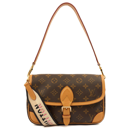 Louis Vuitton Cross Body Diane Satchel in Monogram, Canvas — Front View
