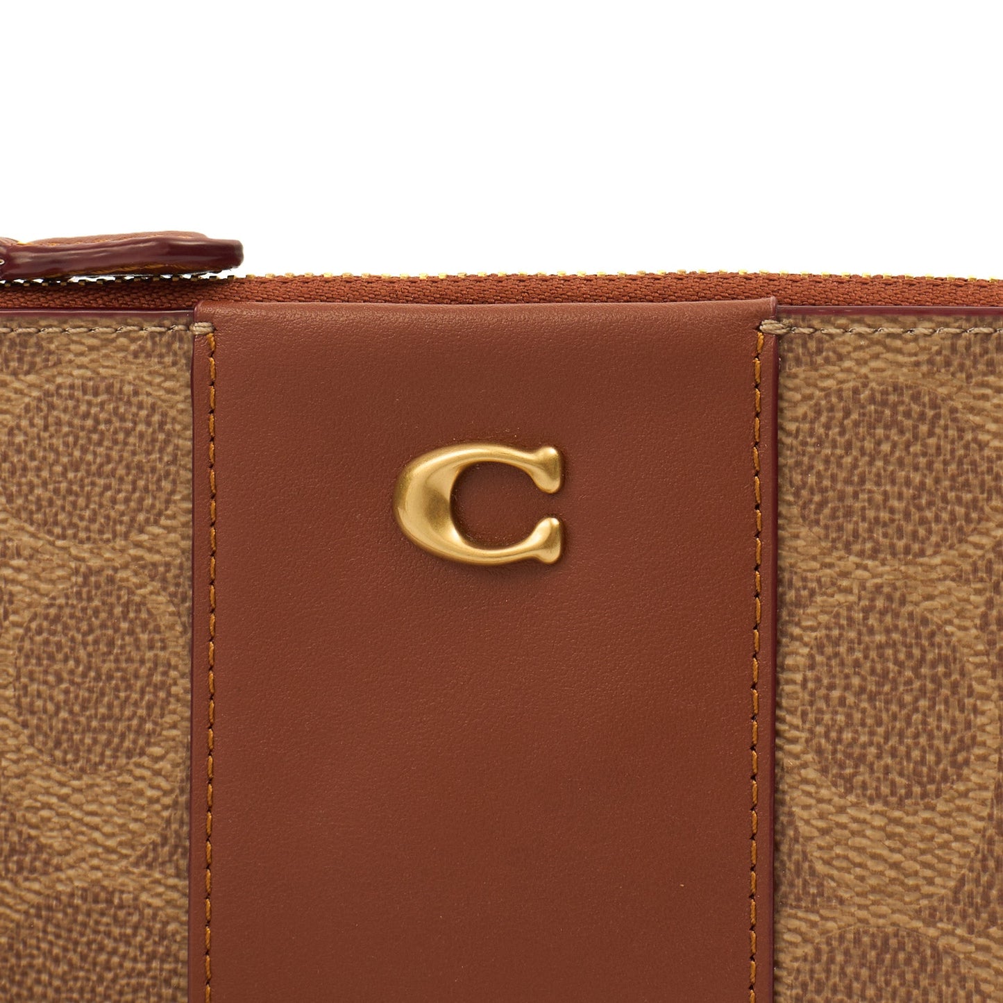 Coach Clutch Bow Wristlet in Brown, Leather — Side View
