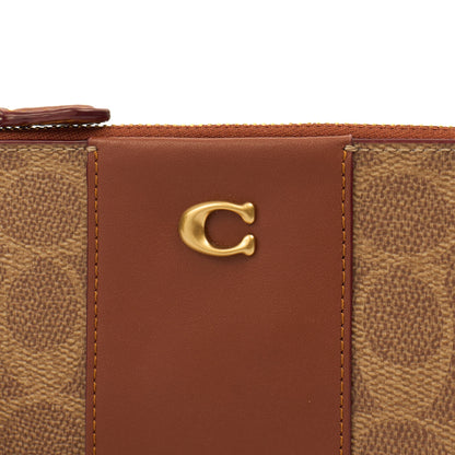 Coach Clutch Bow Wristlet in Brown, Leather — Side View