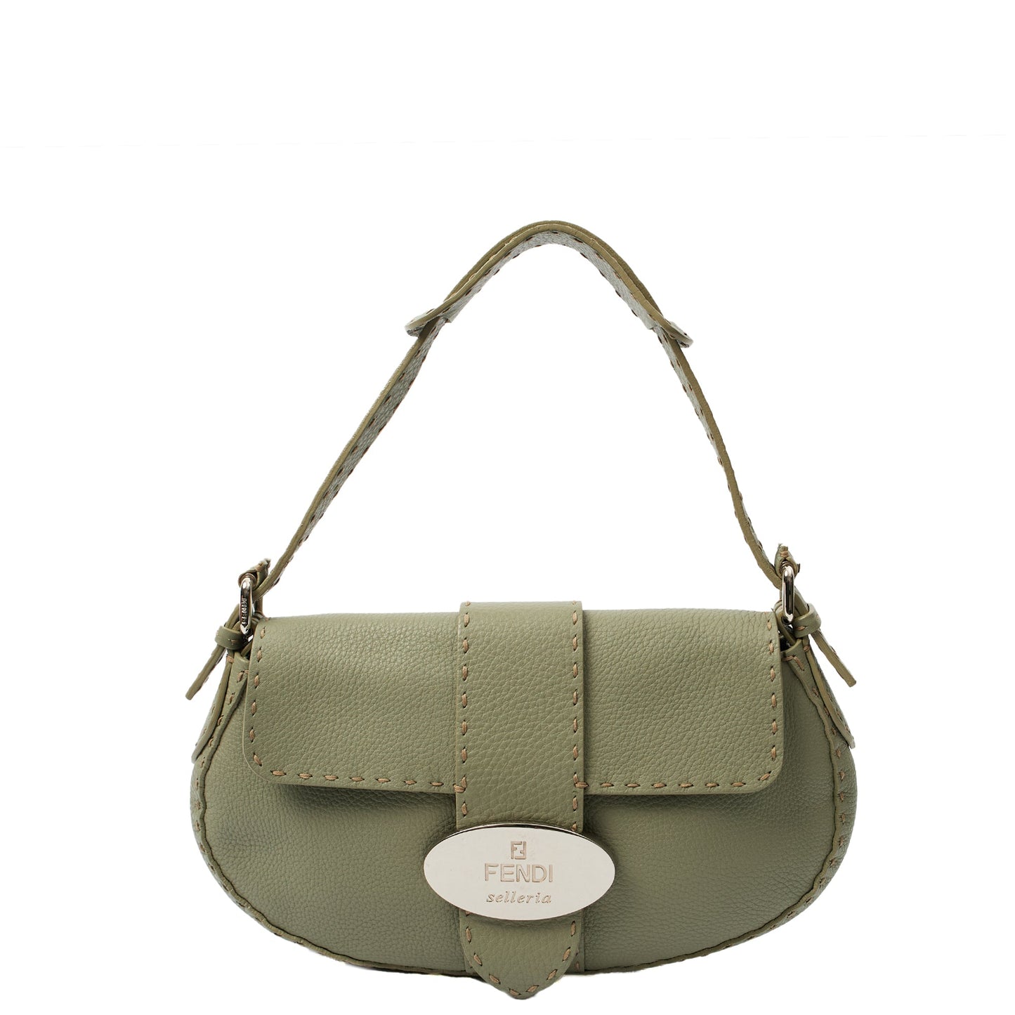 Fendi Shoulder Bag Selleria  in Blue, Leather — Alternate View 13