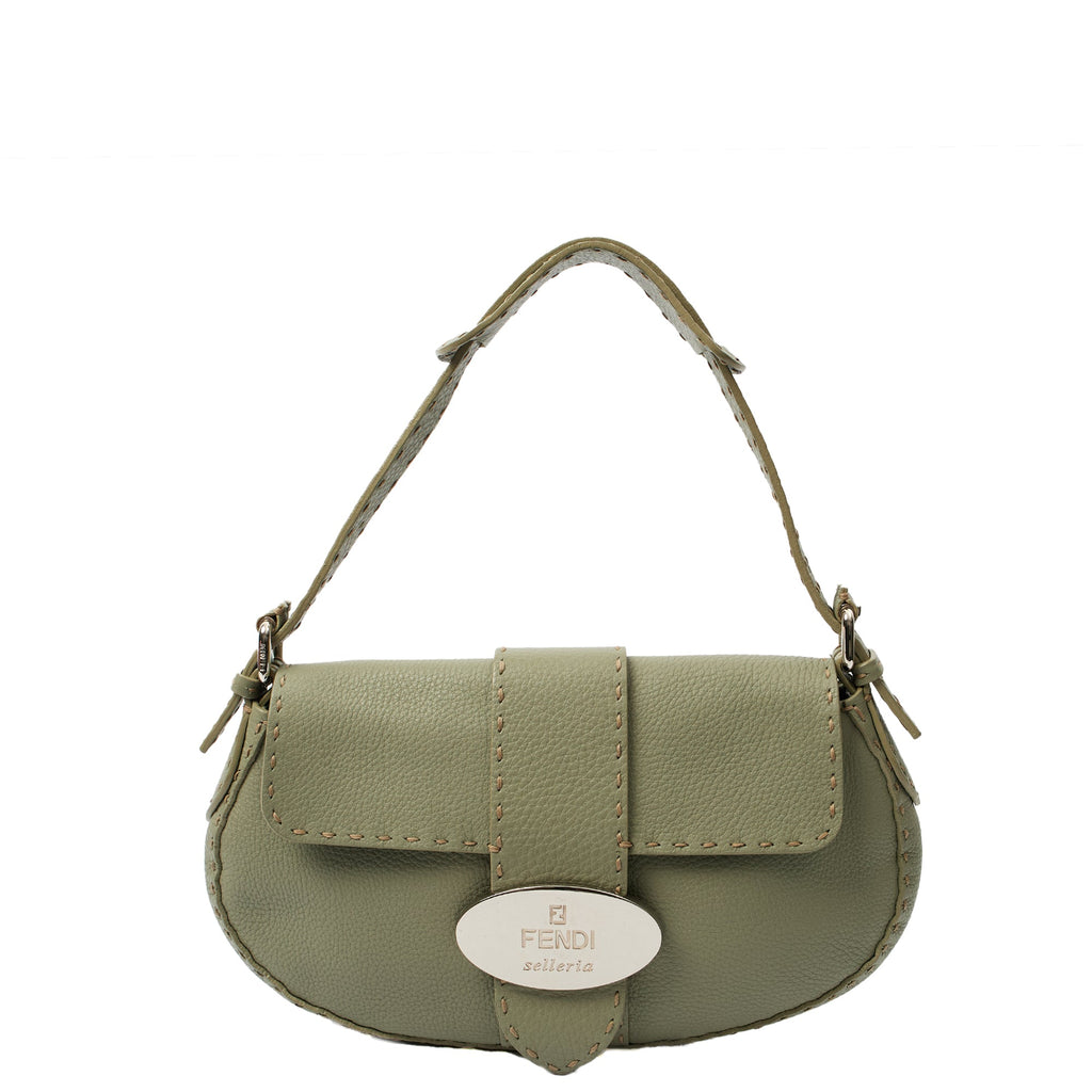 Fendi Shoulder Bag Selleria  in Blue, Leather — Alternate View 7