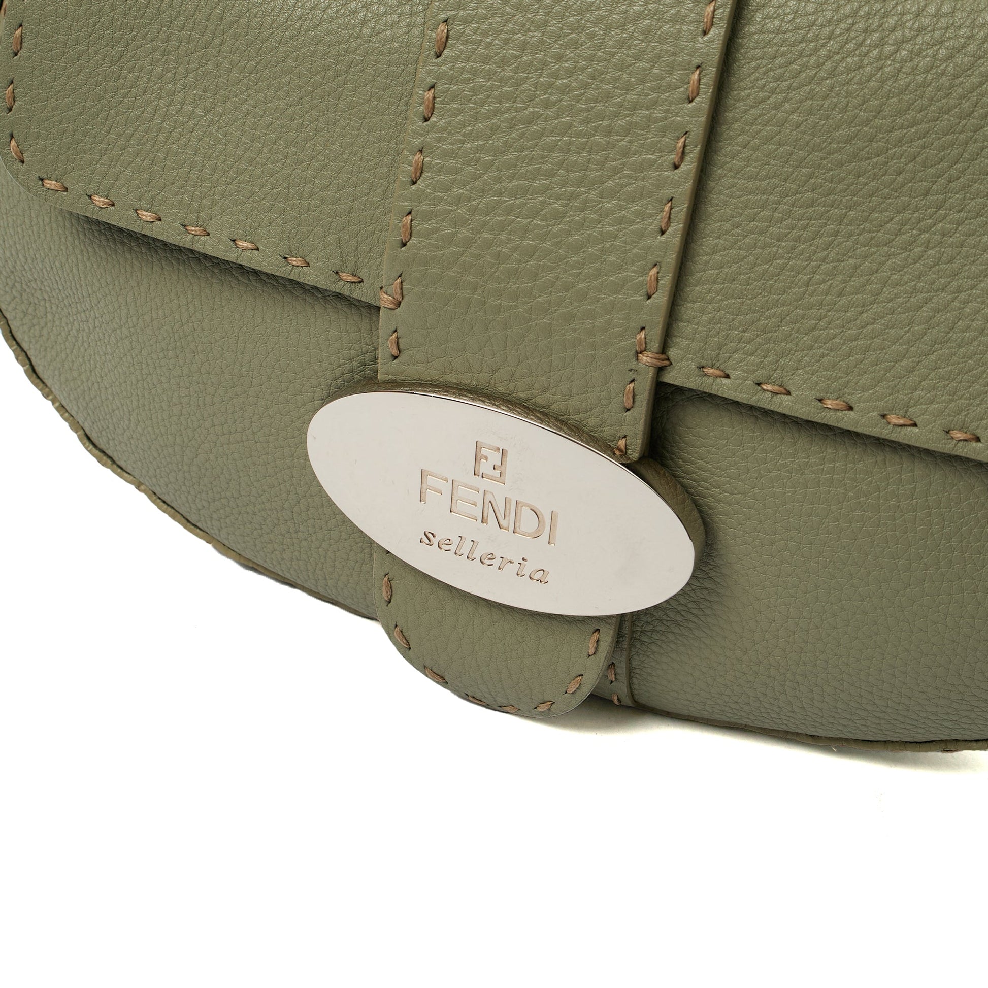 Fendi Shoulder Bag Selleria  in Blue, Leather — Lifestyle View