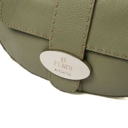 Fendi Shoulder Bag Selleria  in Blue, Leather — Lifestyle View