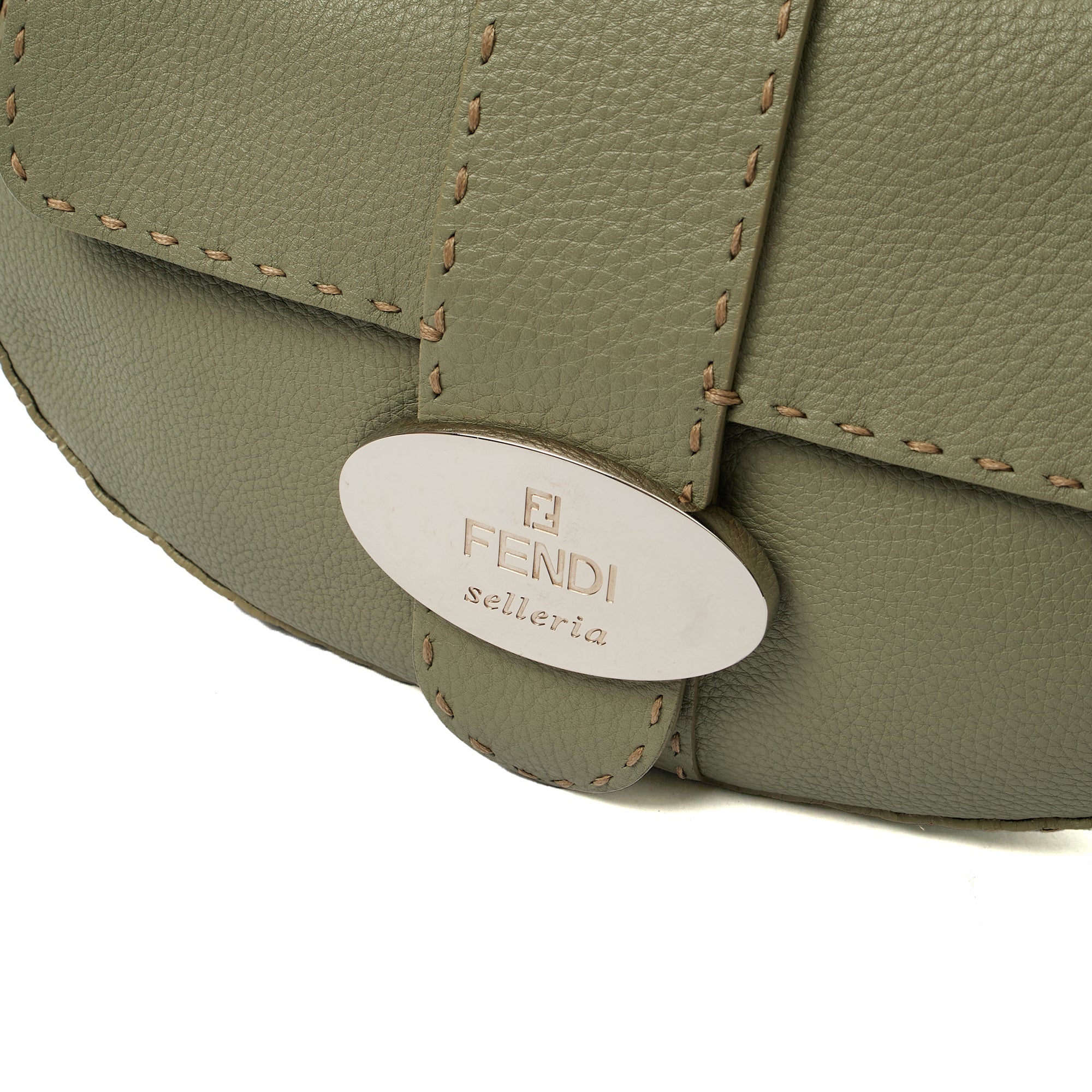 Fendi Shoulder Bag Selleria  in Blue, Leather — Alternate View 18