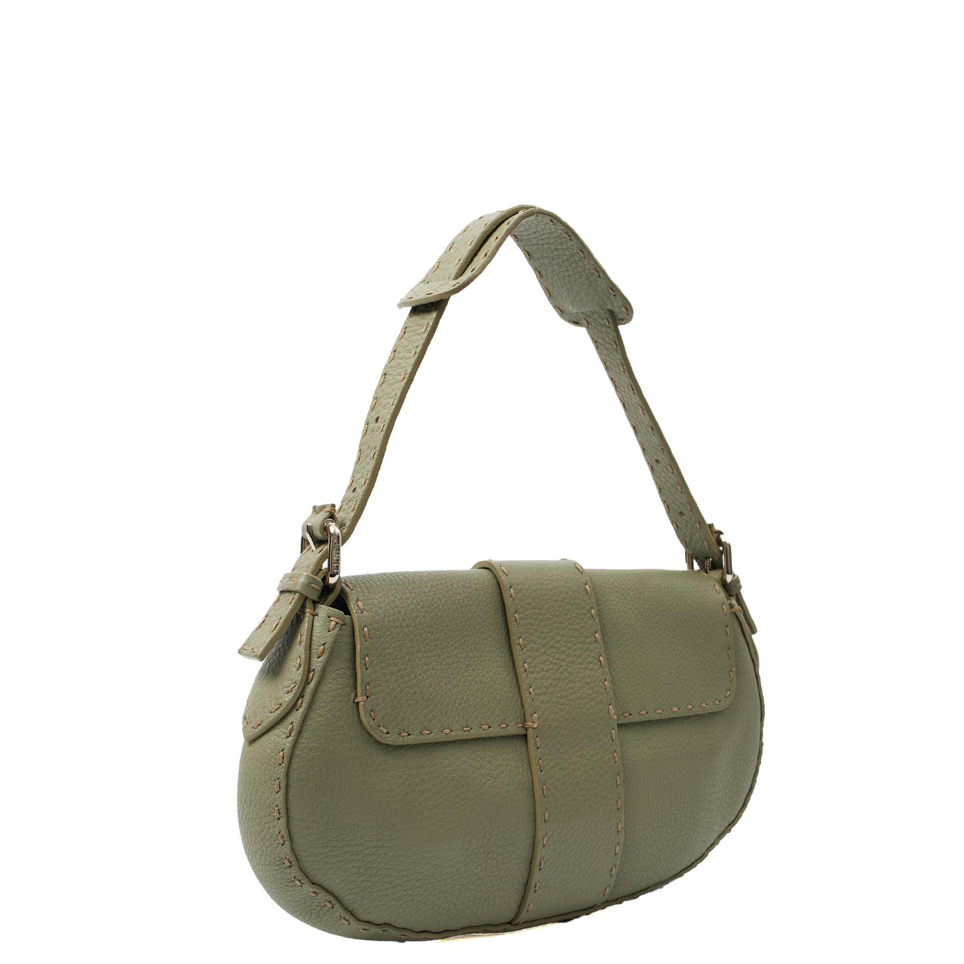 Fendi Shoulder Bag Selleria  in Blue, Leather — Alternate View 14